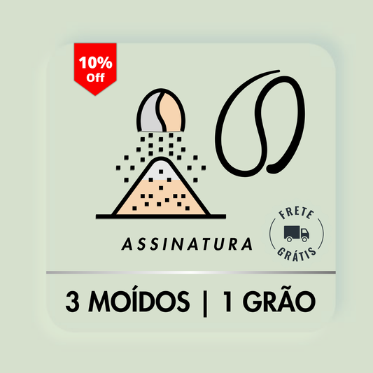 4 PACOTES | 3 MOÍDO - 1 GRÃO