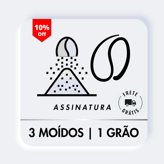 4 PACOTES | 3 MOÍDO - 1 GRÃO